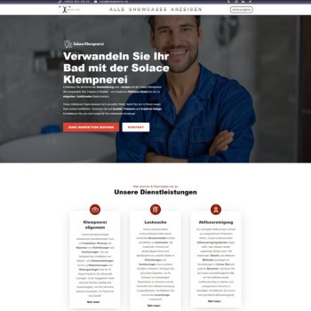 Professionelle Website für Klempnerei mit Fokus auf Badrenovierung.