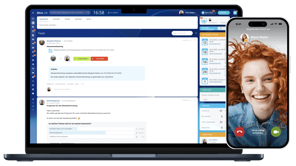 Bitrix24 CRM Interface