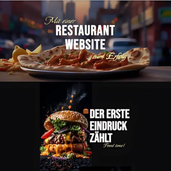 Website für gehobenes Restaurant mit Fokus auf Online-Präsenz und Ambiente.