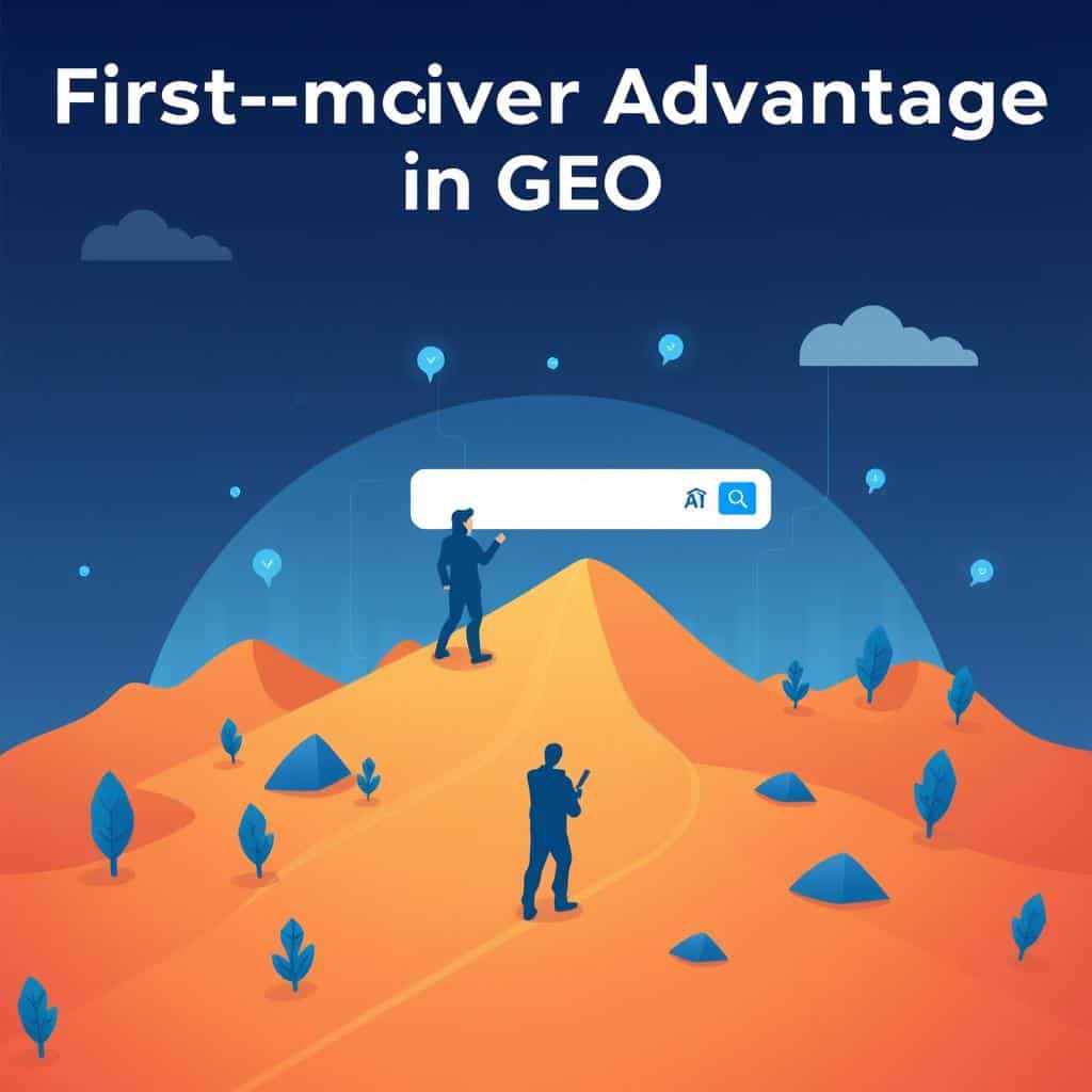 First-Mover-Advantage bei GEO visualisiert