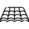 Schwarzes Icon eines Hauses mit zwei Stockwerken, vier Fenstern und einem zentralen Eingang, stilisiert in einfacher Linienführung.