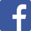Facebook-Logo – weißes „f“ auf blauem Hintergrund.